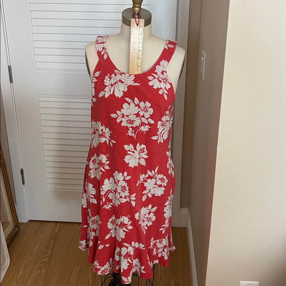 Tommy Bahama Red and White Floral Midi Dress